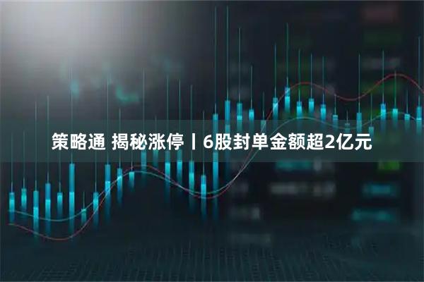 策略通 揭秘涨停丨6股封单金额超2亿元